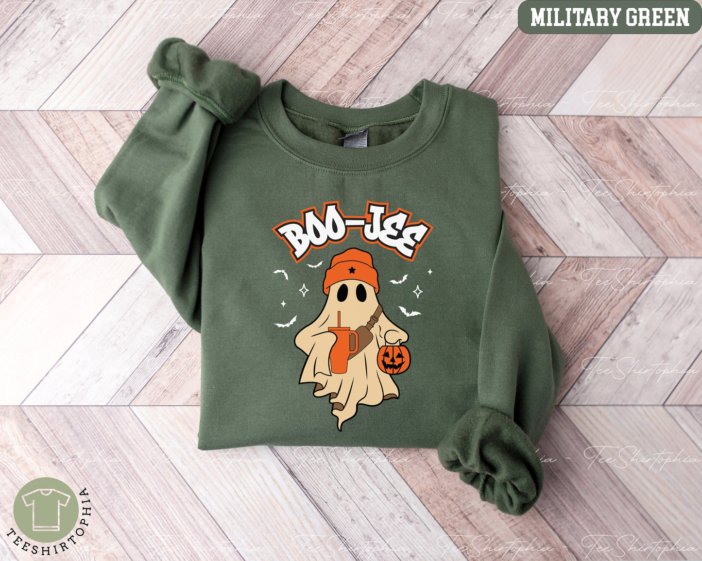 Boo Jee Spooky Ghost Sweatshirt, Halloween Ghost Sweatshirt, Trendy Ghost Shirt, Halloween Crewneck Sweater, Boo Shirt, Spooky Vibes