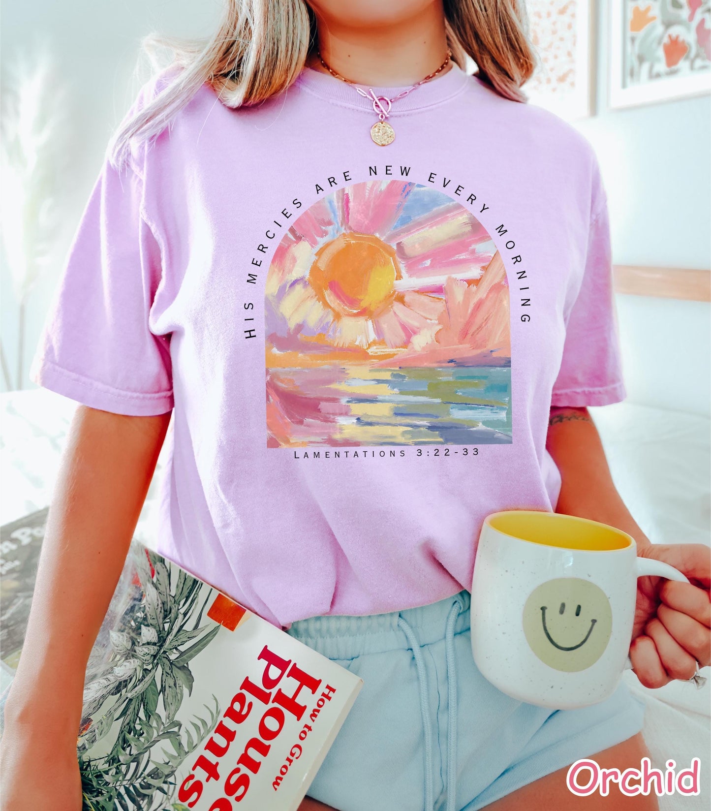 Christian His Mercies Are New Every Morning Bible Verse Comfort Colors Shirt, Religious Women Gift Faith Tee Christian Gifts Jesus