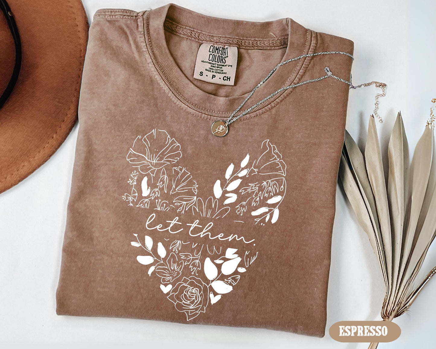 Let Them Inspirational Quote Comfort Colors Shirt, Self Love Gift Idea, Mental Health Theory