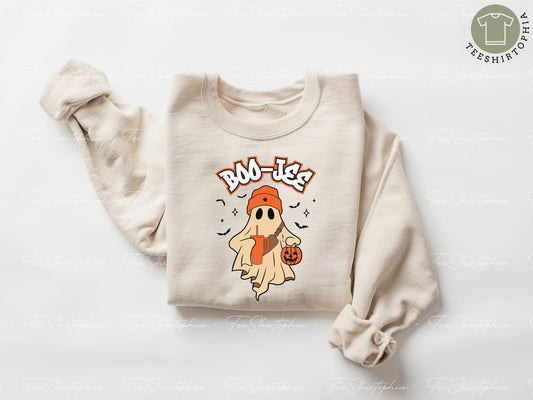Boo Jee Spooky Ghost Sweatshirt, Halloween Ghost Sweatshirt, Trendy Ghost Shirt, Halloween Crewneck Sweater, Boo Shirt, Spooky Vibes