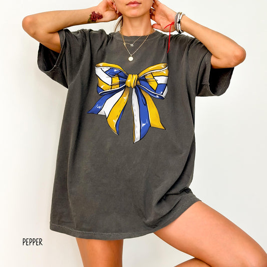 Comfort Colors Coquette Volleyball Bow Shirt, Vintage Volleyball Mom Shirt, Fall Shirt, Game Day T Shirts